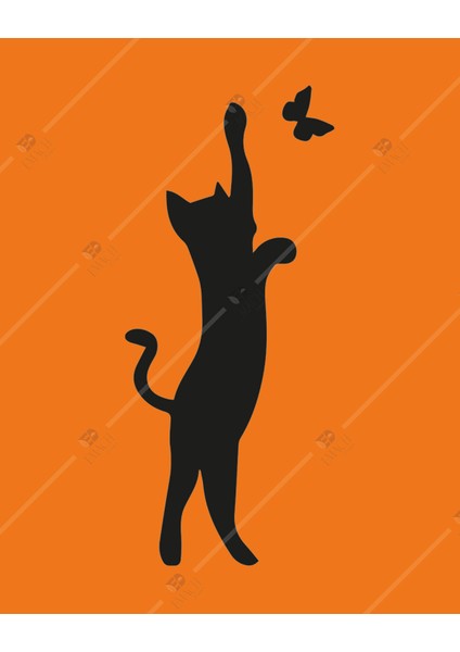 Kedi Kelebek Koridor Duvar Dekor Lazer Kesim Hediyelik Eşya Ahşap Tablo modelleri