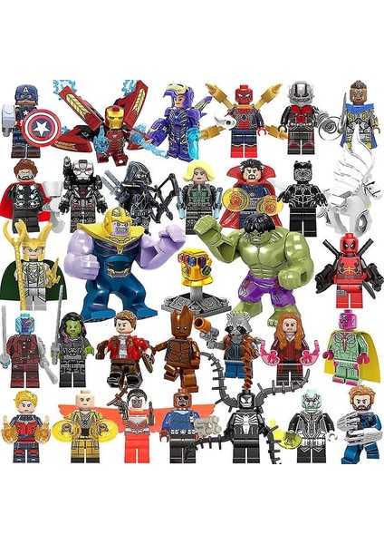 Marvel LEGO Uyumlu 32 Li Figür Seti