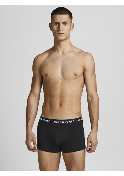 Jack & Jones Erkek Pamuklu Renkli Kemer Siyah Renk 5 Li Boxer 12142342