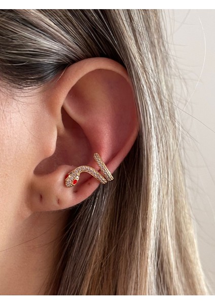 Çelik Yılan Earcuff