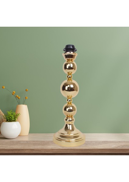 Ekru Kadife Kaplı Gold Kaplama Metal Ayak Vintage Abajur AB0729 modelleri