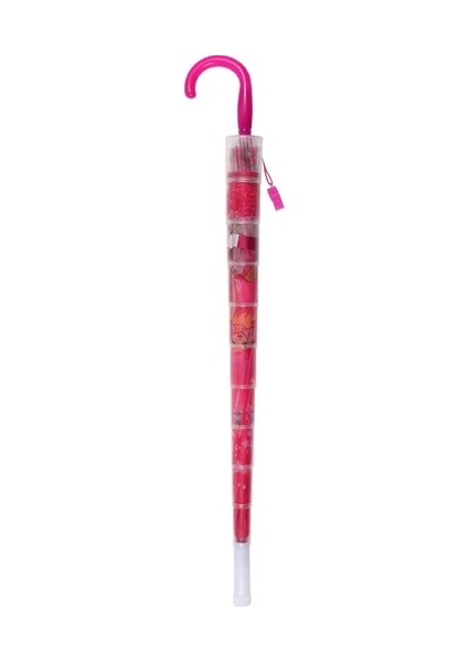 Çocuk Şemsiye Pembe Pvc Kılıflı Kız Çocuk Şemsiyesi