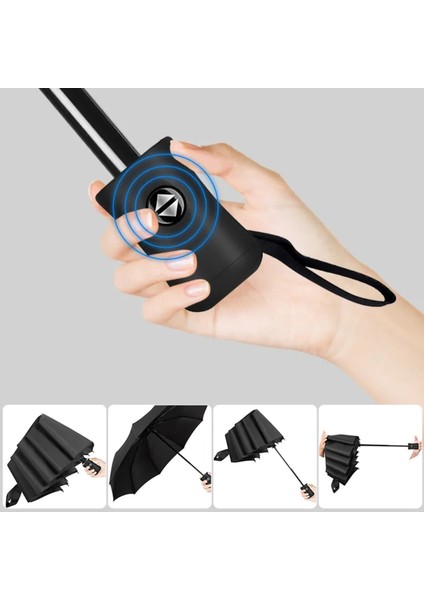 Yağmur Şemsiyesi Full Otomatik Açılır-Kapanır 8 Fiber Telli Şemsiye