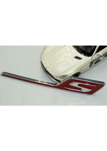 Benz Amg S Gt S Eklenti Kırmızı Gümüş Abs 3m 3D Bagaj Logo Amblem