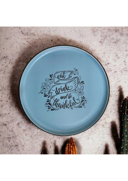 6 Lı Pasta Tabağı Nordıc Mottolu