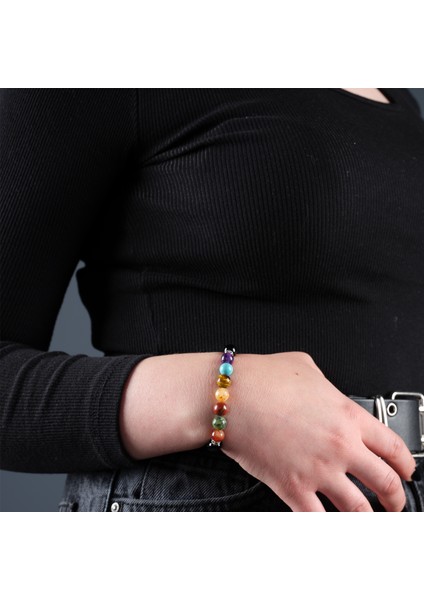 Doğal taş Erkek Kadın Çakra Bileklik Onix Kaplangözü Akik Ametist Turkuaz gümüş Sertifikalı modelleri