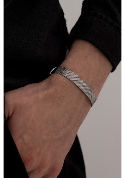 Paslanmaz Çelik Örme Erkek Bayan Unisex Sevgiliye,babaya,arkadaşa Bileklik Ince Model