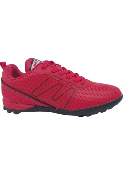 29112 Erkek Kırmızı Bağcıklı Halı Saha Futbol Ayakkabısı