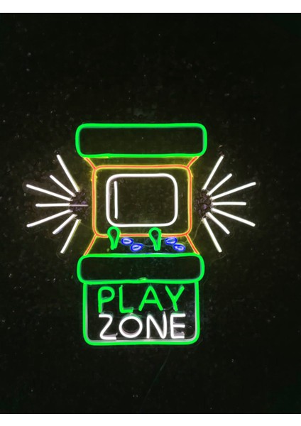 Play Zone Gamer Neon LED Dekoratif AYDINLATMA(55X45CM)