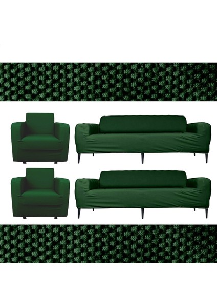 Lastikli Esnek Koltuk Kanepe Kılıfı Takımı Çekyat Örtüsü 3+3+1+1