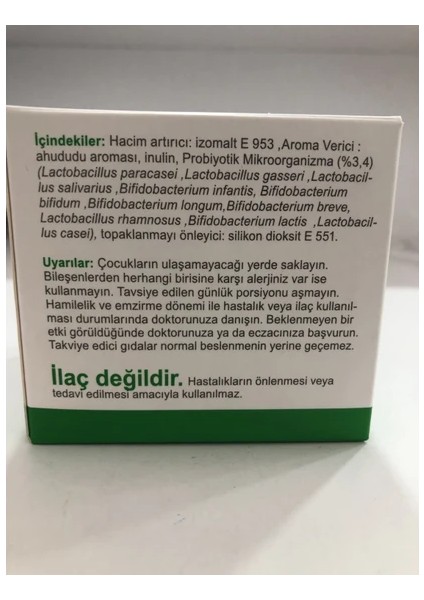 Probiyotik Mikroorganizma Içeren Takviye Edici Gıda fiyatları