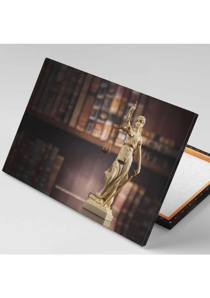 Themis Heykeli Adalet Terazisi Temalı Hakim Savcı Hukuk Bürosu Dekoratif Kanvas Tablo AR030140 fiyatları