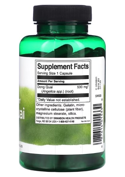 Full Spectrum Dong Quai, 530 mg, 100 Capsules
