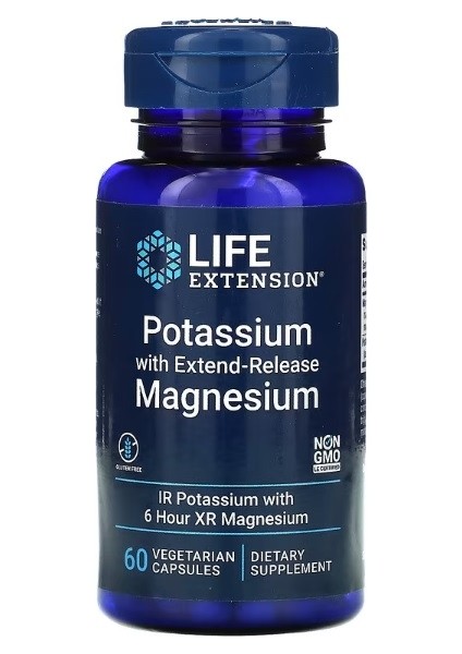 Potassium With Extend-Release Magnesium, 60 Vegetarian Capsules