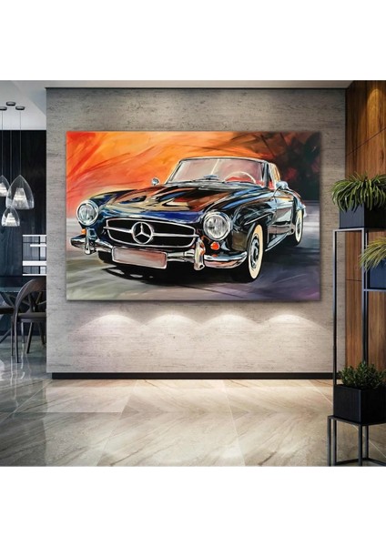 Mercedes Benz Klasik Araba Dekor 1957 Classic 190 Sl Nostalji Kanvas Tablo ART03104