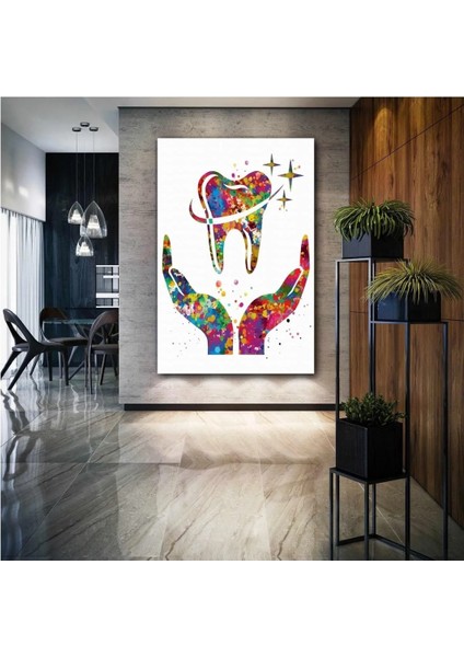 Diş Hekimi Diş Tabibi Poliklinik Kanvas Tablo AR03085