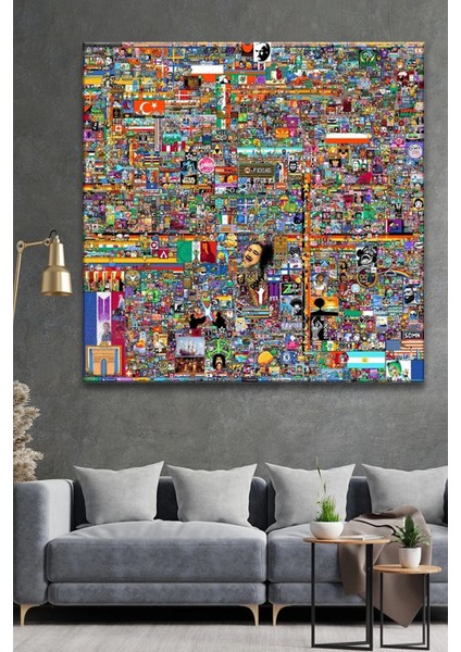 Place Pixel Art Kanvas Tablo AR03063