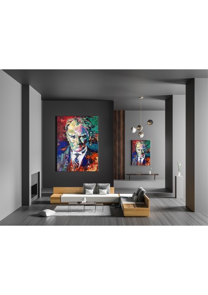 Yağlı Boya Görünümlü Atatürk