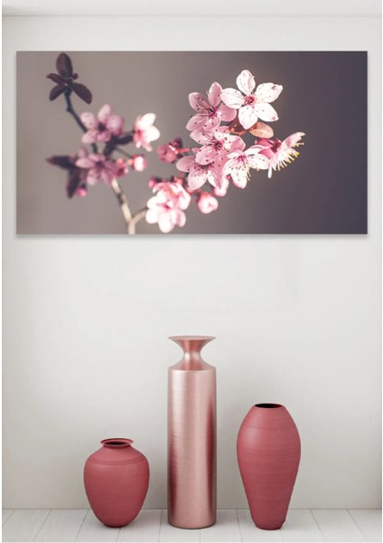 Pembe Çiçek Duvar Kanvas Tablo AR02101