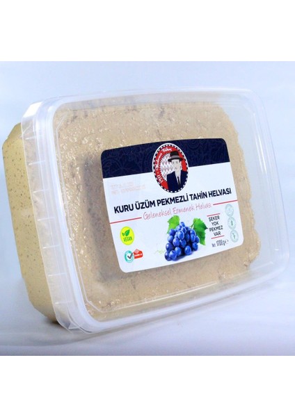 Şekersiz Kuru Üzüm Pekmezli Ermenek Helvası 1700 G Vegan Glutensiz