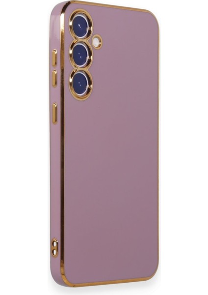 Samsung Galaxy S23 Fe Kılıf Bark Parlak Kenarlı Silikon + Ekran Koruyucu