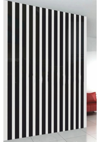 Ahşap Şerit Duvar Dekor Panelleri Siyah