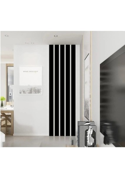 Ahşap Şerit Duvar Dekor Panelleri Siyah fırsatları