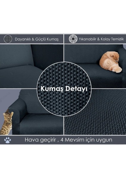Lastikli Esnek Koltuk Kanepe Kılıfı Takımı Çekyat Örtüsü 3+3+1+1 fiyatları