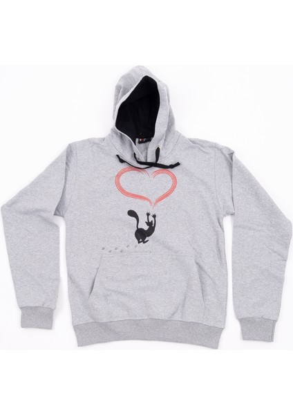 Love Cat / Kapüşonlu Sweatshirt