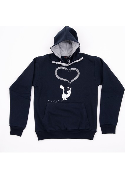 Love Cat / Kapüşonlu Sweatshirt