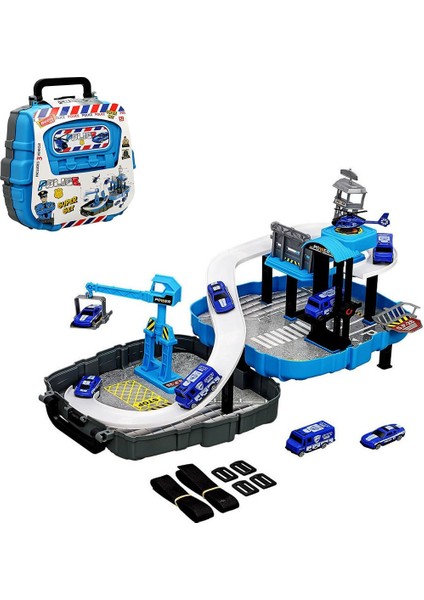 ERN-2015 Heroes Çantalı Polis Seti Arabalı