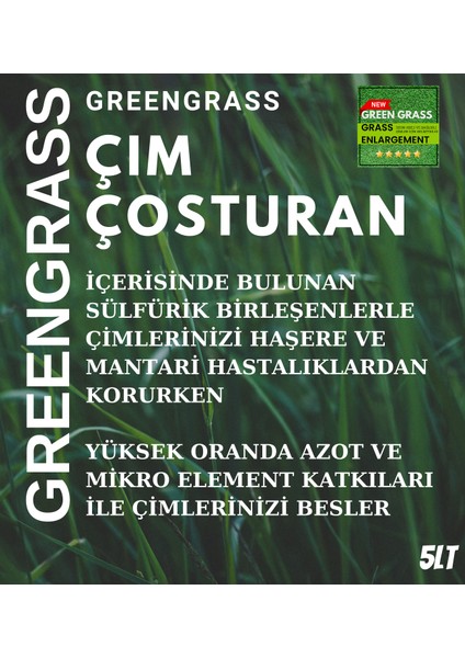 Çim Çoşturan 5lt Sıvı Gübre Greengrass