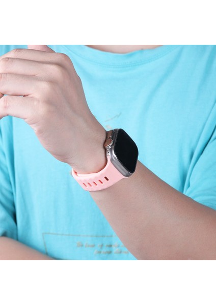 Apple Watch 42 44 45 49 mm Ultra 2 Yumuşak Silikon Ayarlanabilir Spor Kordon