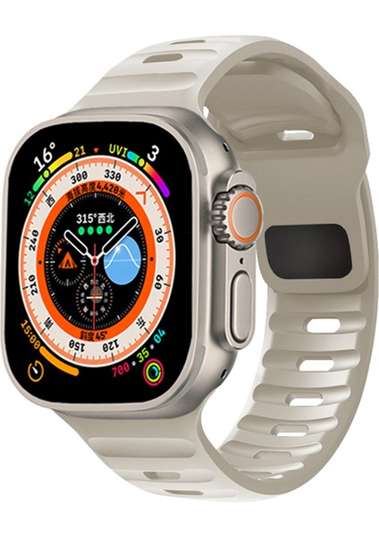 Apple Watch 42 44 45 46 49 mm Ultra 2/1 Yumuşak Silikon Ayarlanabilir Spor Kordon