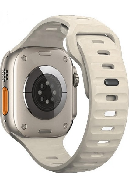Apple Watch 42 44 45 46 49 mm Ultra 2/1 Yumuşak Silikon Ayarlanabilir Spor Kordon