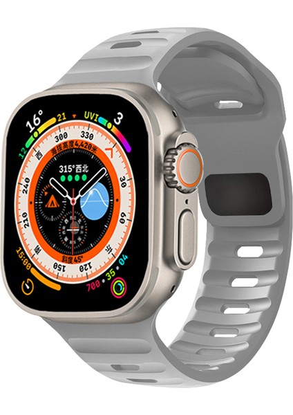 Apple Watch 42 44 45 49 mm Ultra 2 Yumuşak Silikon Ayarlanabilir Spor Kordon