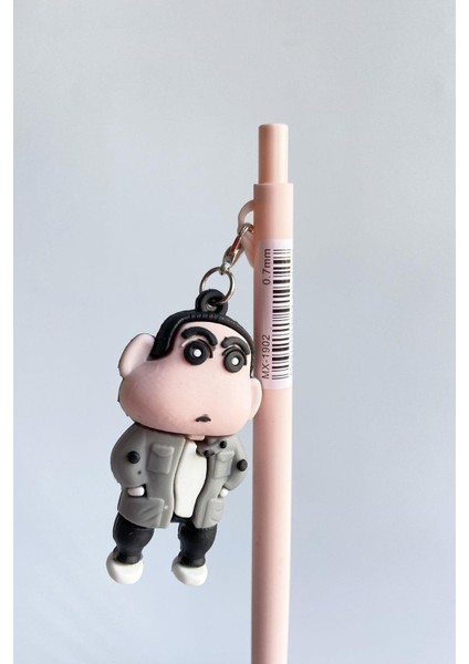 0.7 Uclu Kalem Crayon Shin Chan Maskotlu Gri