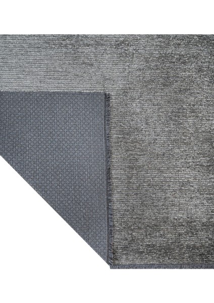 Alayna Anthracite Solid Color Cotton Machine Made Area Rug