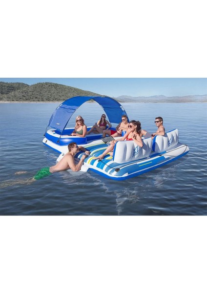 Süper Jumbo Ada Binici 6 Kişilik 389X 274 cm - Mavi Su Dünyası