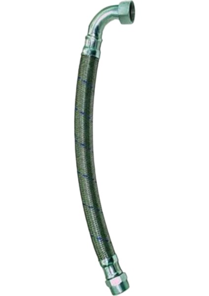 1 1/4" 16 Bar Paslanmaz Örgülü Hidrofor Hortumu Dirsekli Flex Hortum (Rakor & Nipel) 70 cm