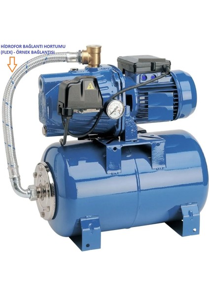 1" 10 Bar Paslanmaz Örgülü Hidrofor Hortumu Düz Flex Hortum (Rakor & Nipel) 70 cm fırsatları