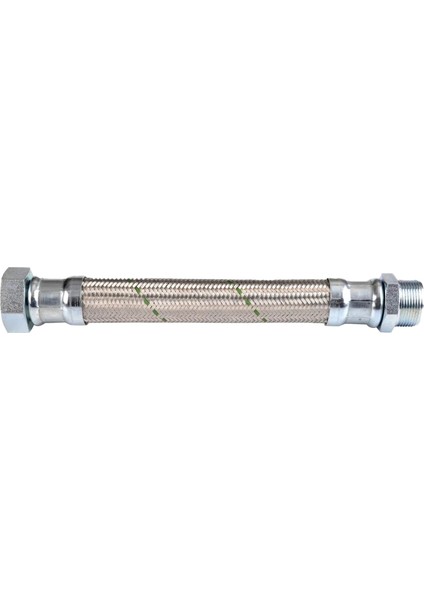 1 1/4" 16 Bar Paslanmaz Örgülü Hidrofor Hortumu Düz Flex Hortum (Rakor & Nipel) 60 cm