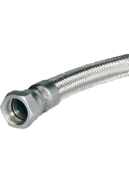 1 1/4" 16 Bar Paslanmaz Örgülü Hidrofor Hortumu Düz Flex Hortum (Rakor & Nipel) 80 cm