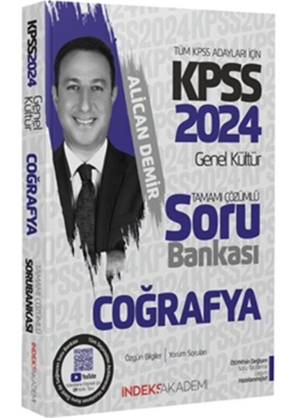 İndeks Akademi Yayıncılık 2024 KPSS  Coğrafya Soru Bankası