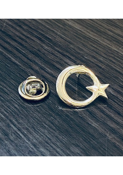 Gümüş Ayyıldız Yaka Rozeti