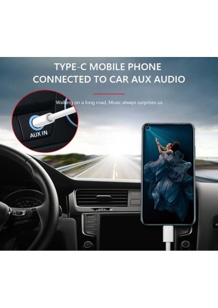 Iphone 15 Pro Max Aux Kablo Type C Örgü Hasır Dac Çipli Kablo