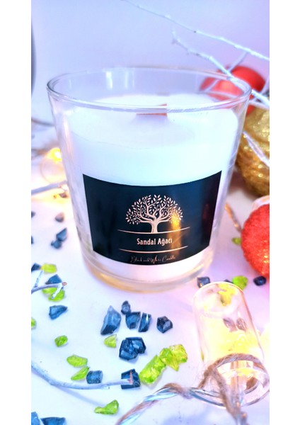 Black And White Candle Bwc Sandal Ağacı Esintisi Kokulu Dekoratif Büyük Mum (Hediyelik, Yılbaşı, Özel Gün)