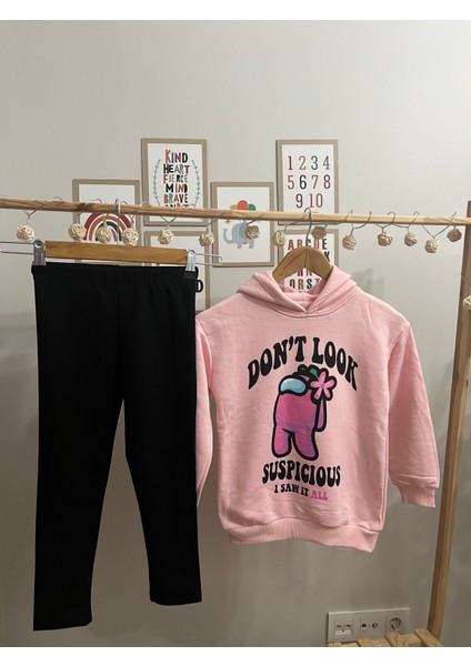 Yazekids Dont Look Among Us Kız Çocuk Eşofman Takımı modelleri