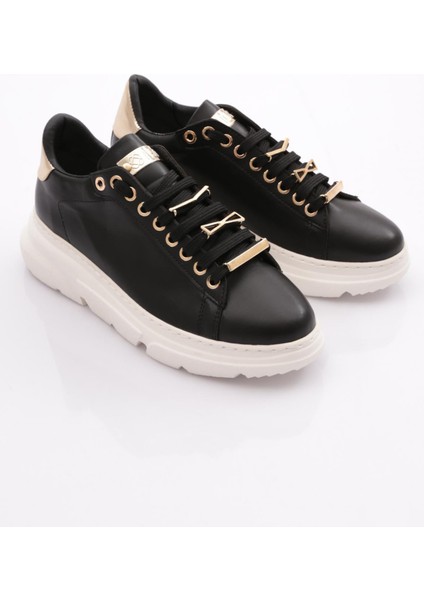 ES864 Kadin Kalin Kristal Taşli Sneakers Ayakkabi