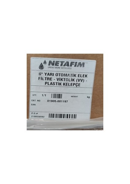 Yarı Otomatik Ikiz Plastik Elek Filtre 6'' Screen Guard Viktolik Bağlantılı